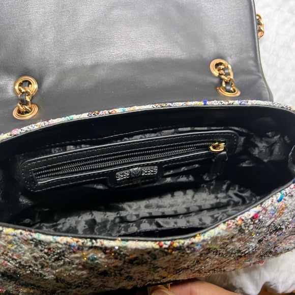 Karl Lagerfeld Paris Agyness Tweed Multi Flap Crossbody Bag Purse NWT $248 - Picture 5 of 8